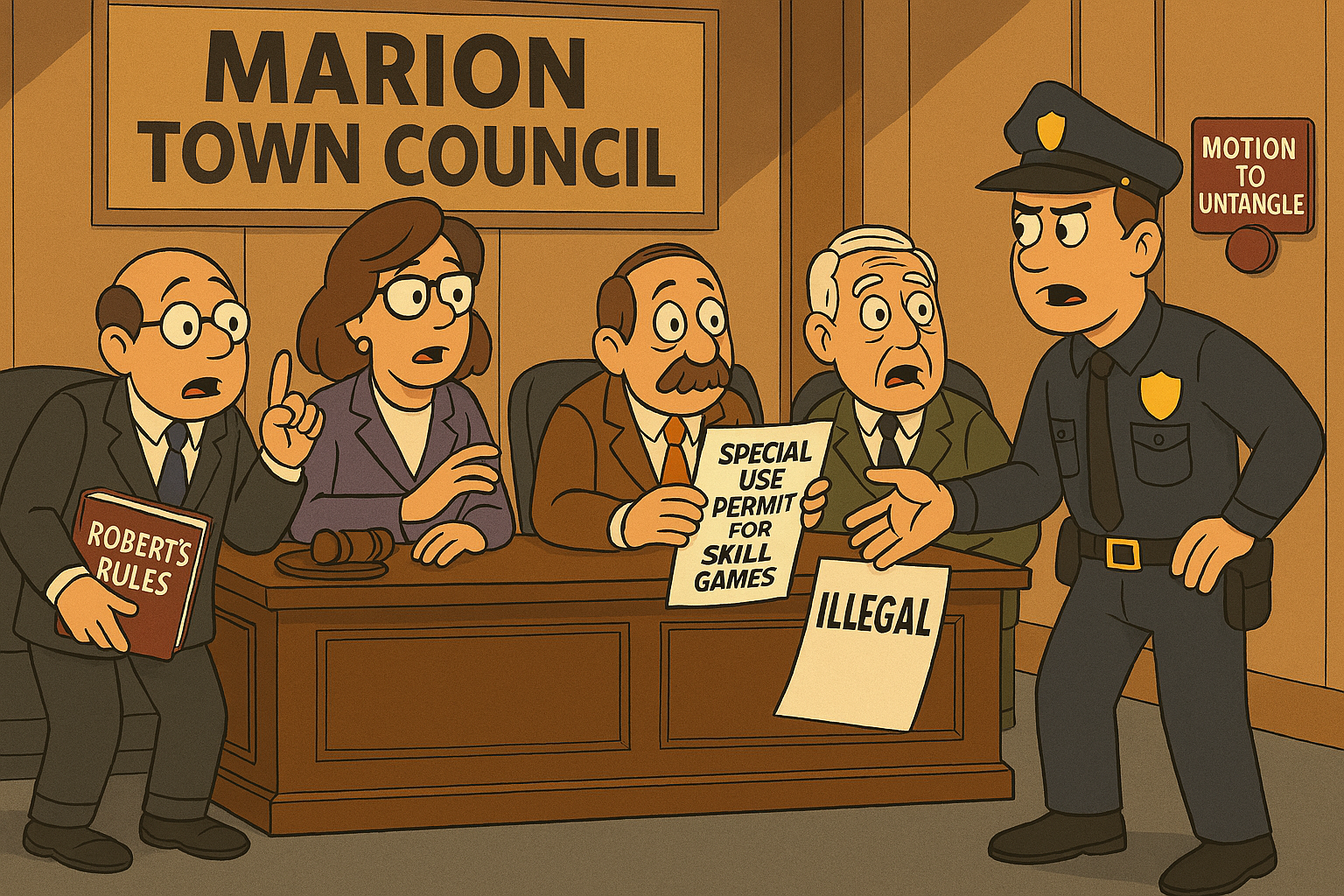 Marion Town Council Approving Skills Game Permits–is it Legal?